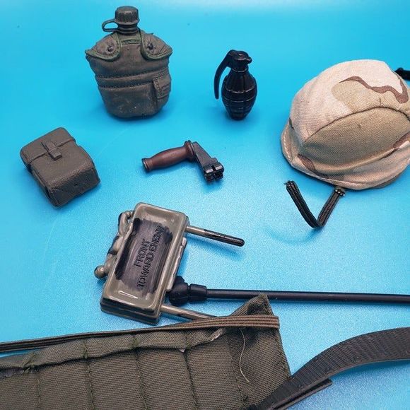 Lot of GI Joe Army Doll Accessories Weapons Helmet Canteen Battle Gear - Picture 3 of 12
